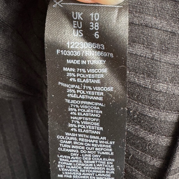 ASOS Ribbed Black Long Sleeve Top - Medium - Picture 5 of 5